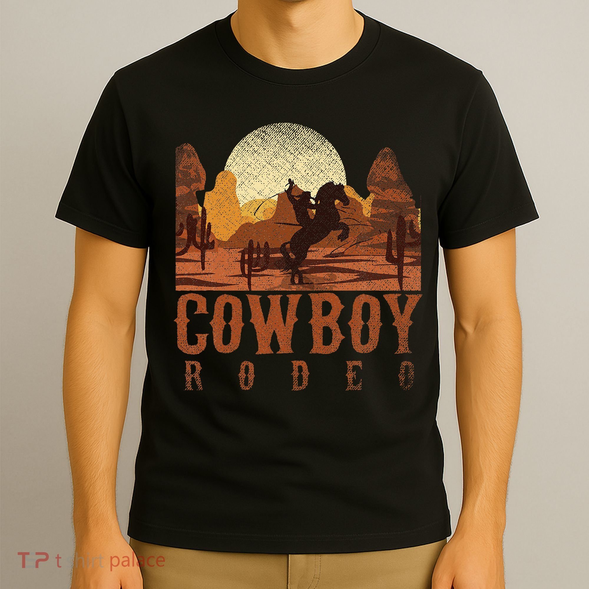 Cowboy Rodeo Western Texan Gift Horseback Riding Cowboy T-Shirt