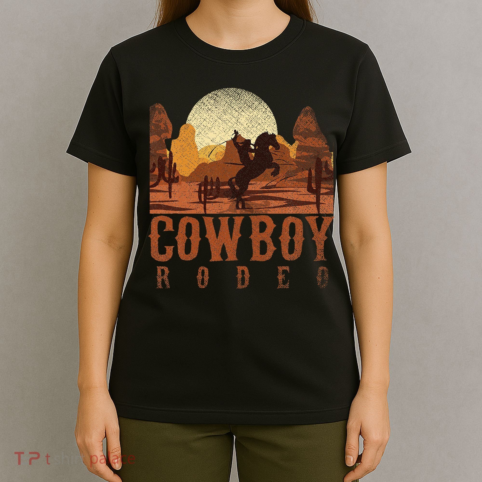 Cowboy Rodeo Western Texan Gift Horseback Riding Cowboy T-Shirt