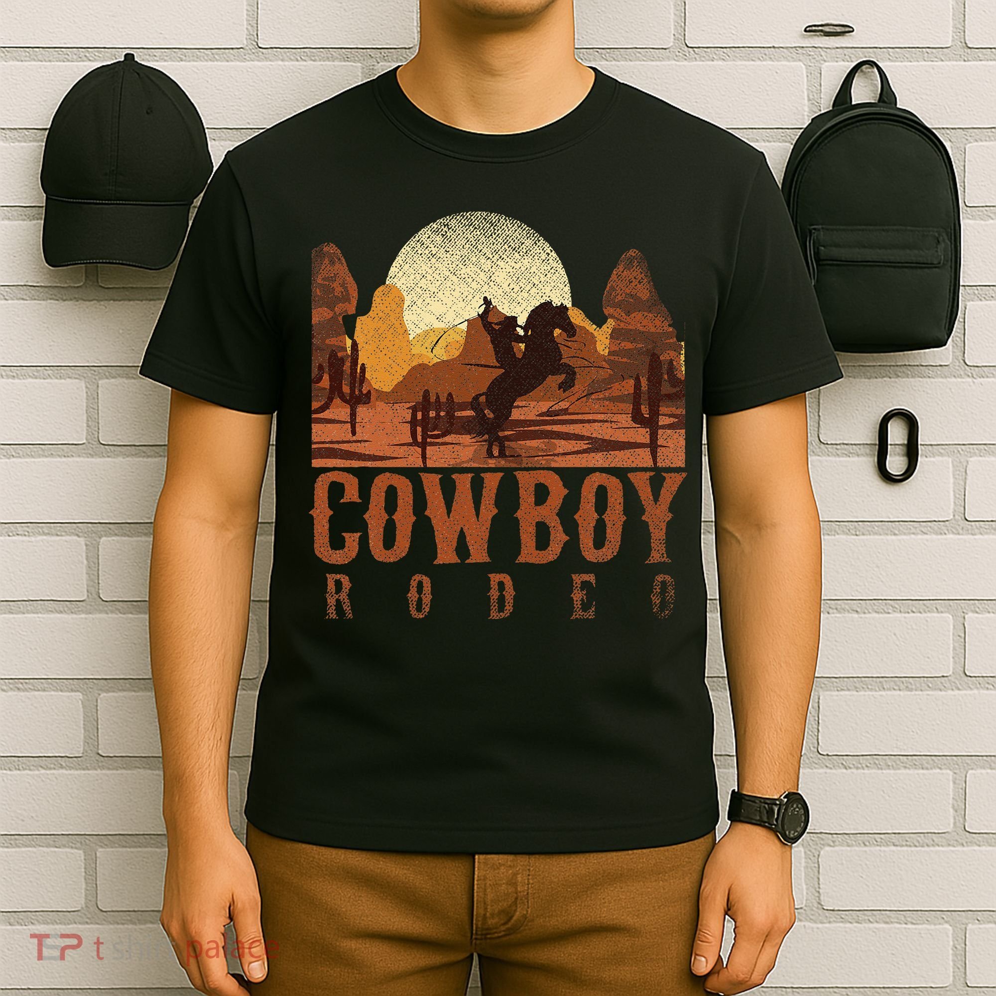 Cowboy Rodeo Western Texan Gift Horseback Riding Cowboy T-Shirt