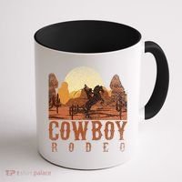 Cowboy Rodeo Western Texan Gift Horseback Riding Cowboy Coffee Mug thumb 1