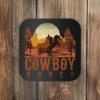 Cowboy Rodeo Western Texan Gift Horseback Riding Cowboy Coaster thumb 0