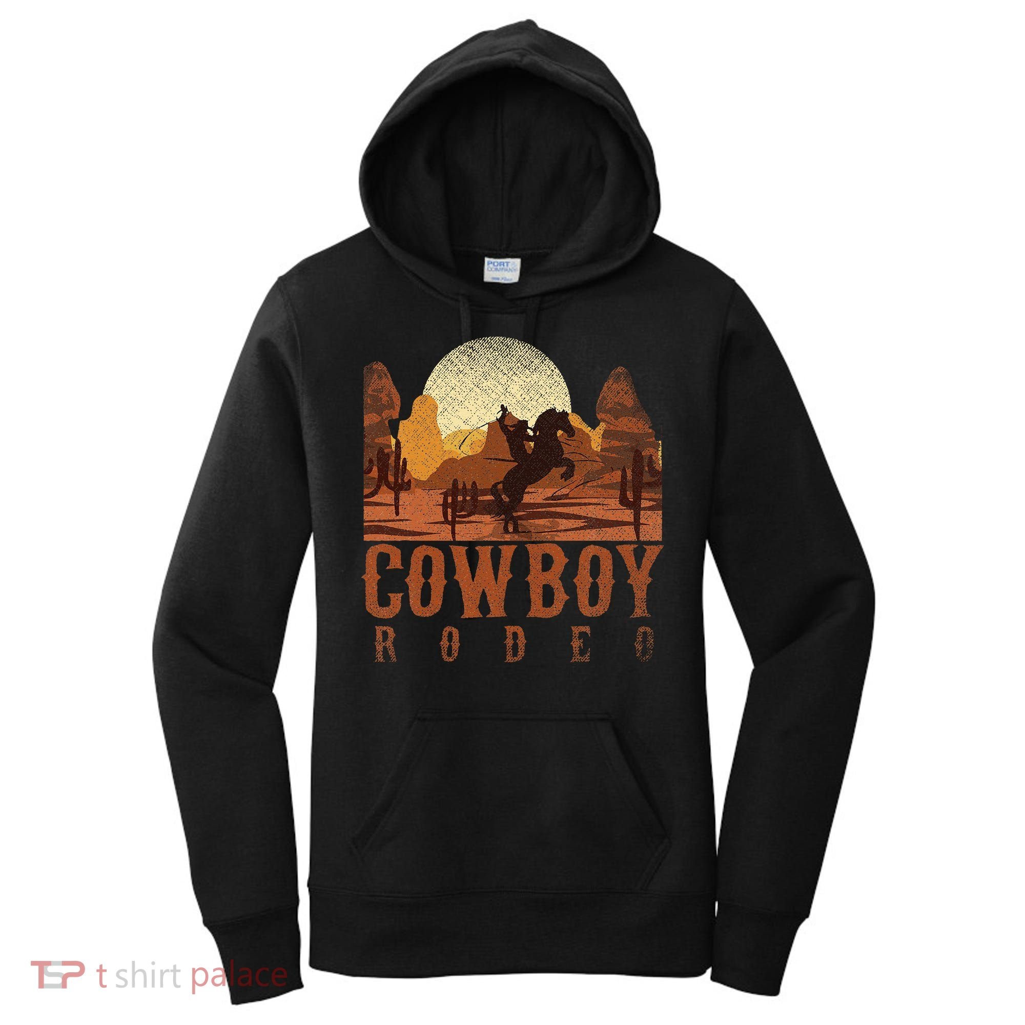 Cowboy Rodeo Western Texan Gift Horseback Riding Cowboy Women's Hoodie