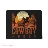 Cowboy Rodeo Western Texan Gift Horseback Riding Cowboy Mousepad thumb 0