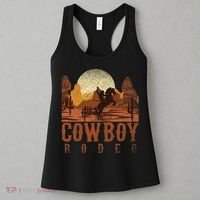 Cowboy Rodeo Western Texan Gift Horseback Riding Cowboy Women's Tank Top thumb 3