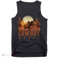 Cowboy Rodeo Western Texan Gift Horseback Riding Cowboy Tank Top thumb 0
