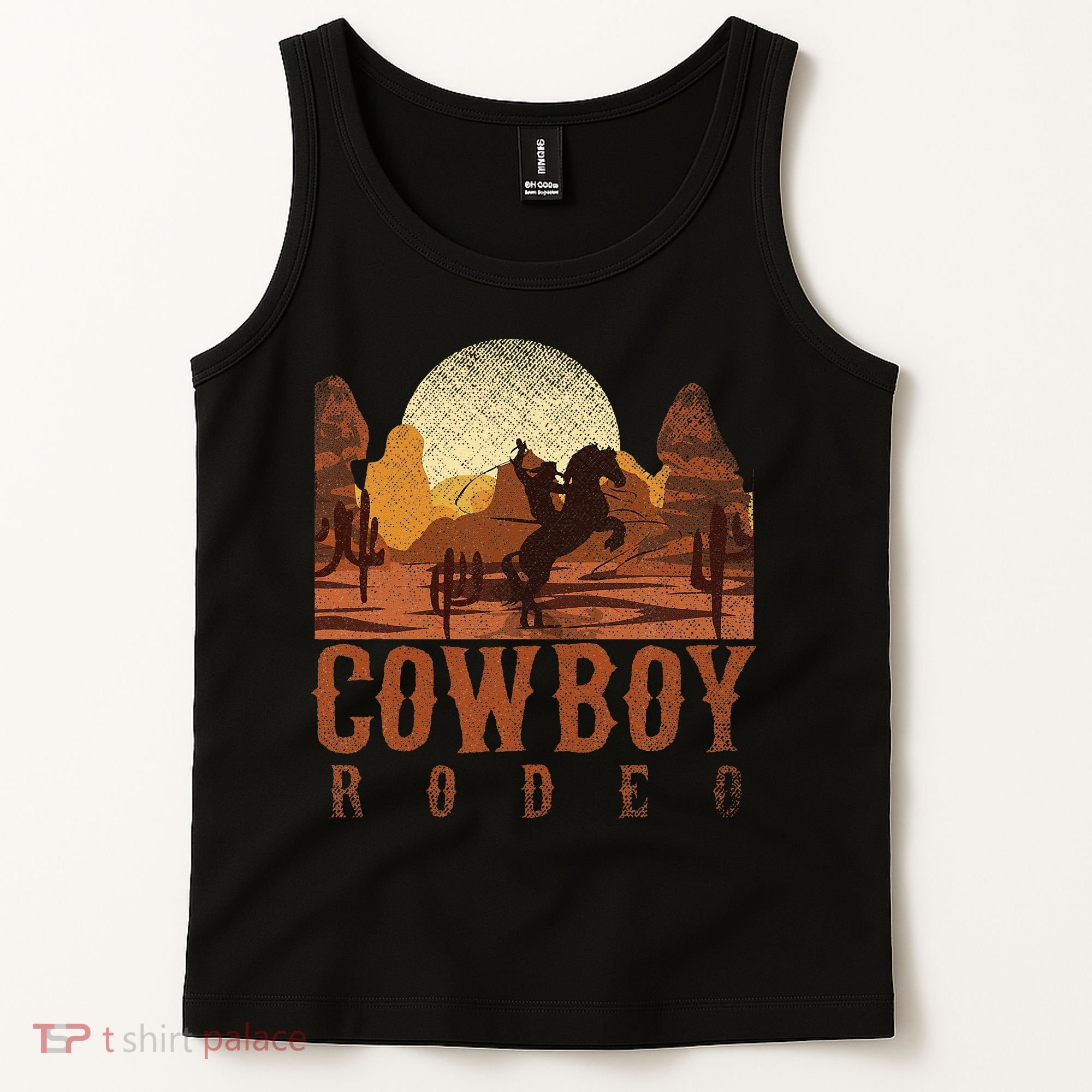 Cowboy Rodeo Western Texan Gift Horseback Riding Cowboy Tank Top