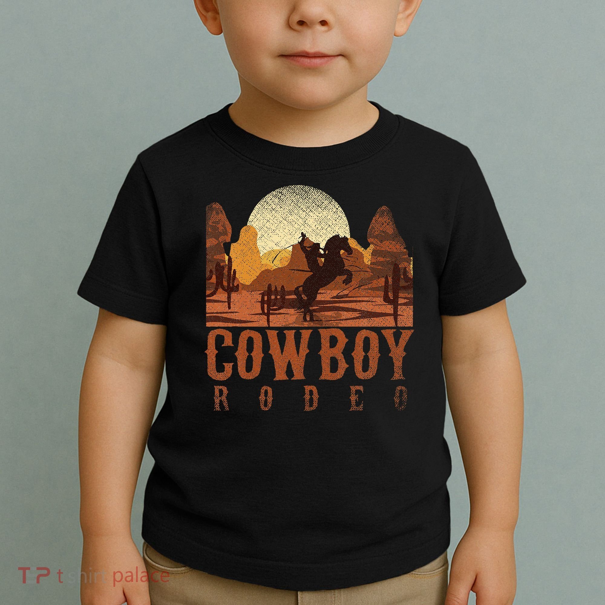 Cowboy Rodeo Western Texan Gift Horseback Riding Cowboy Toddler T-Shirt