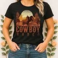 Cowboy Rodeo Western Texan Gift Horseback Riding Cowboy Women's T-Shirt thumb 2