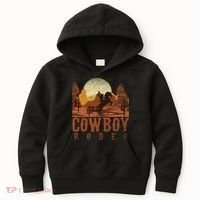 Cowboy Rodeo Western Texan Gift Horseback Riding Cowboy Kids Hoodie thumb 0
