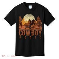 Cowboy Rodeo Western Texan Gift Horseback Riding Cowboy Kids T-Shirt thumb 0
