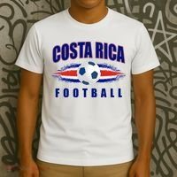 Costa Rica World Football Fan Flag Pride Soccer T-Shirt thumb 3
