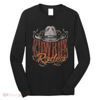 Cowboy Rodeo Western Texan Gift Country Bull Riding Cowboy Long Sleeve Shirt thumb 0