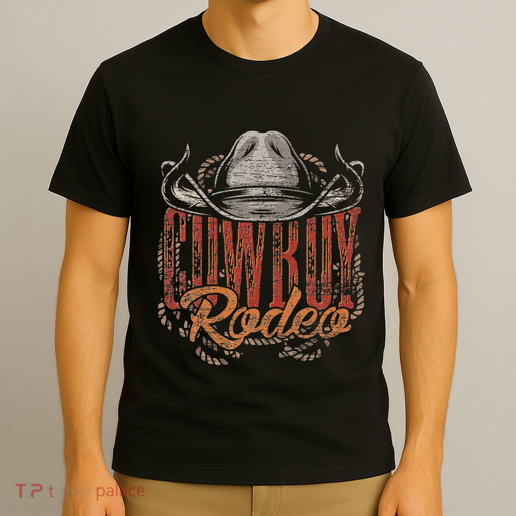 Cowboy Rodeo Western Texan Gift Country Bull Riding Cowboy T-Shirt