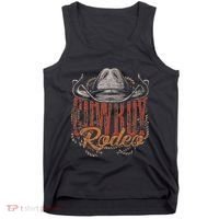 Cowboy Rodeo Western Texan Gift Country Bull Riding Cowboy Tank Top thumb 0
