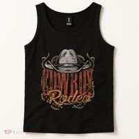 Cowboy Rodeo Western Texan Gift Country Bull Riding Cowboy Tank Top thumb 2