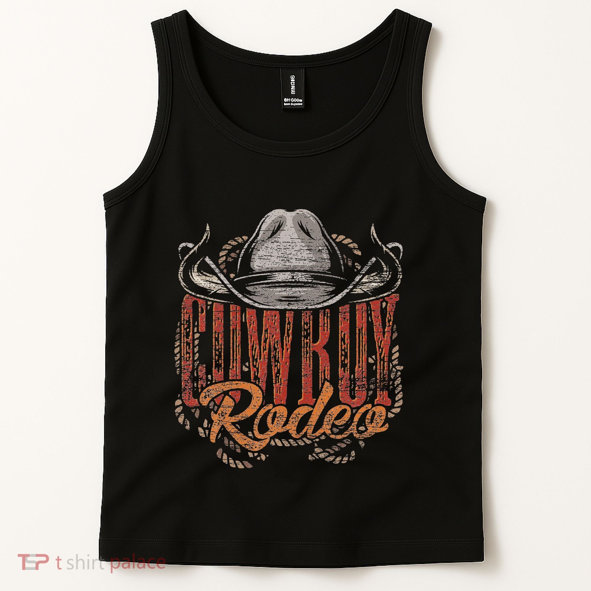 Cowboy Rodeo Western Texan Gift Country Bull Riding Cowboy Tank Top