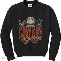 Cowboy Rodeo Western Texan Gift Country Bull Riding Cowboy Kids Sweatshirt thumb 0