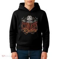 Cowboy Rodeo Western Texan Gift Country Bull Riding Cowboy Kids Hoodie thumb 4