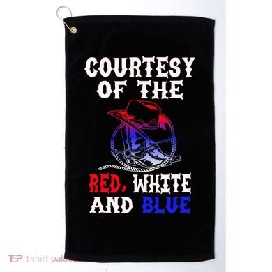 Courtesy Red White And Blue Golf Towel