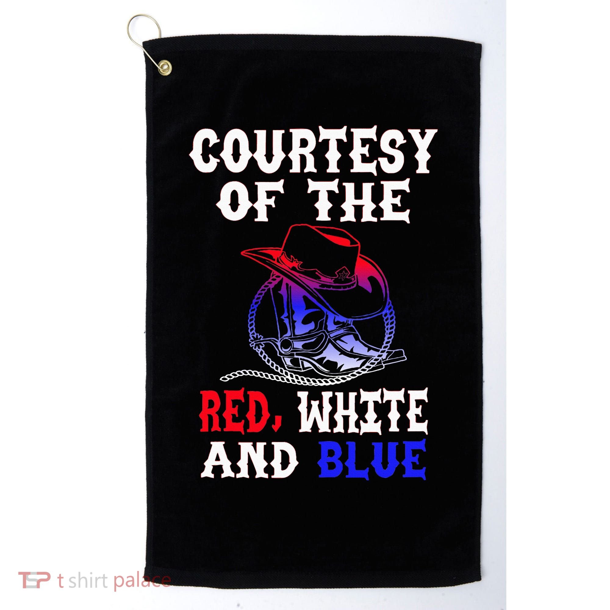 Courtesy Red White And Blue Golf Towel