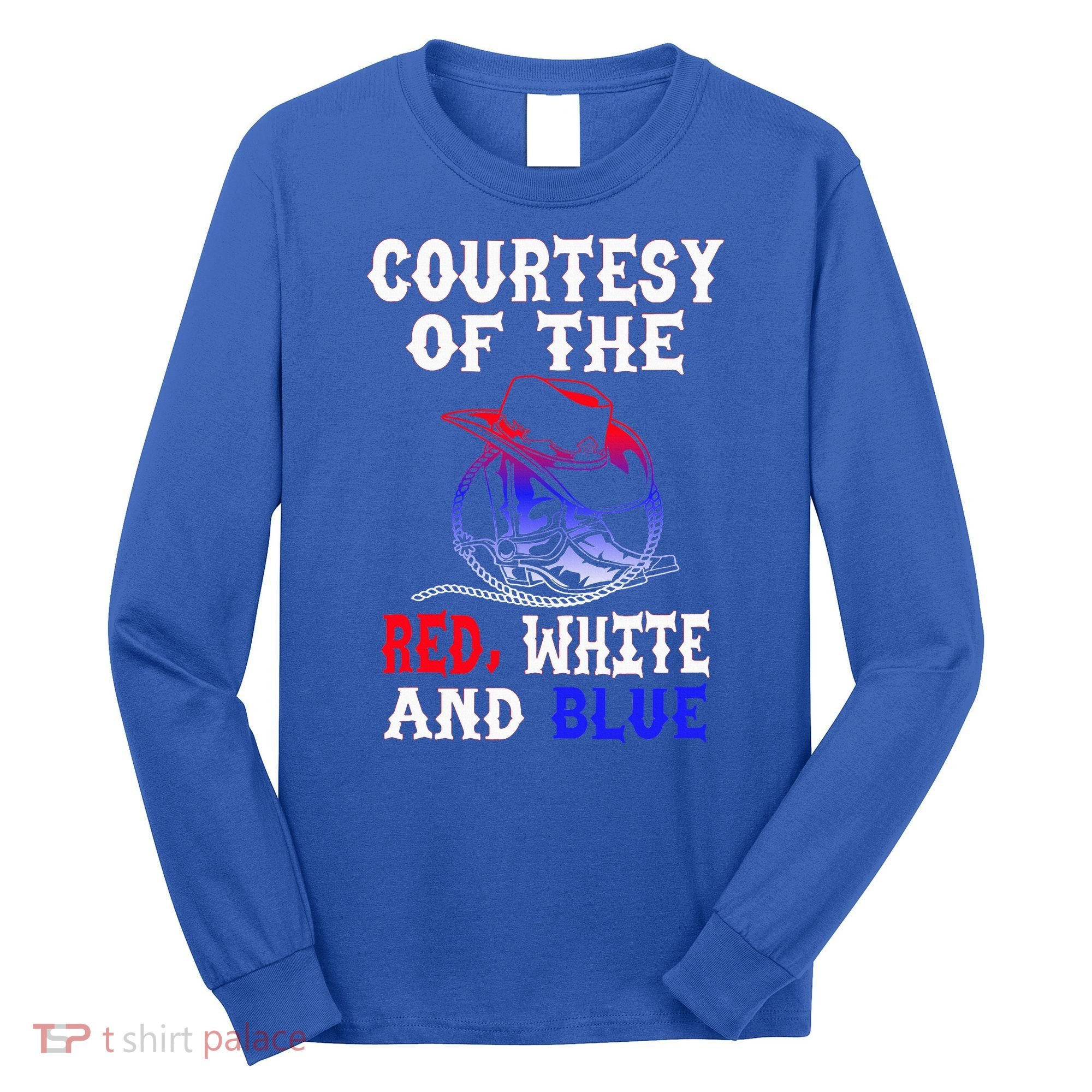 Courtesy Red White And Blue Long Sleeve Shirt