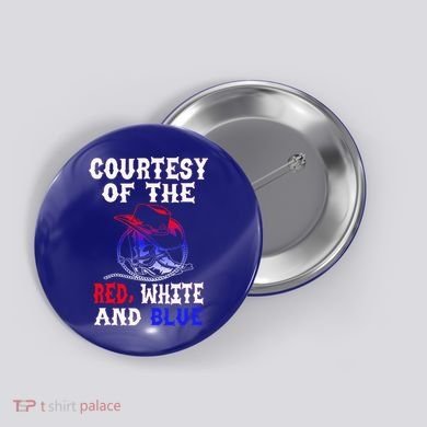 Courtesy Red White And Blue Button