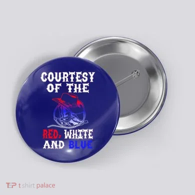 Courtesy Red White And Blue Button