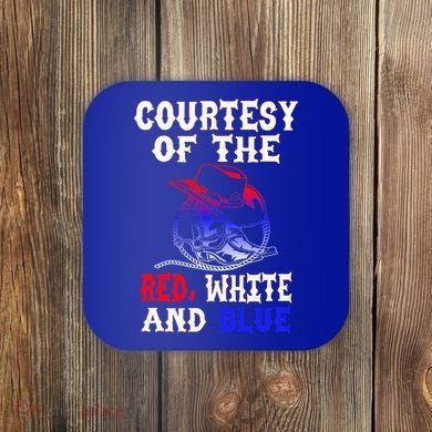 Courtesy Red White And Blue Coaster