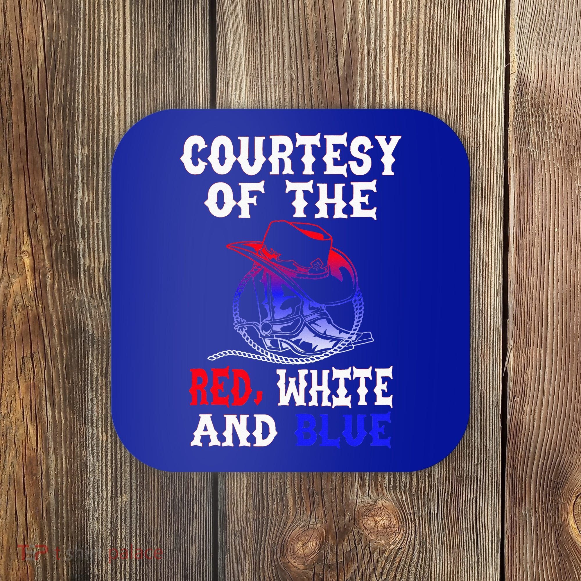 Courtesy Red White And Blue Coaster