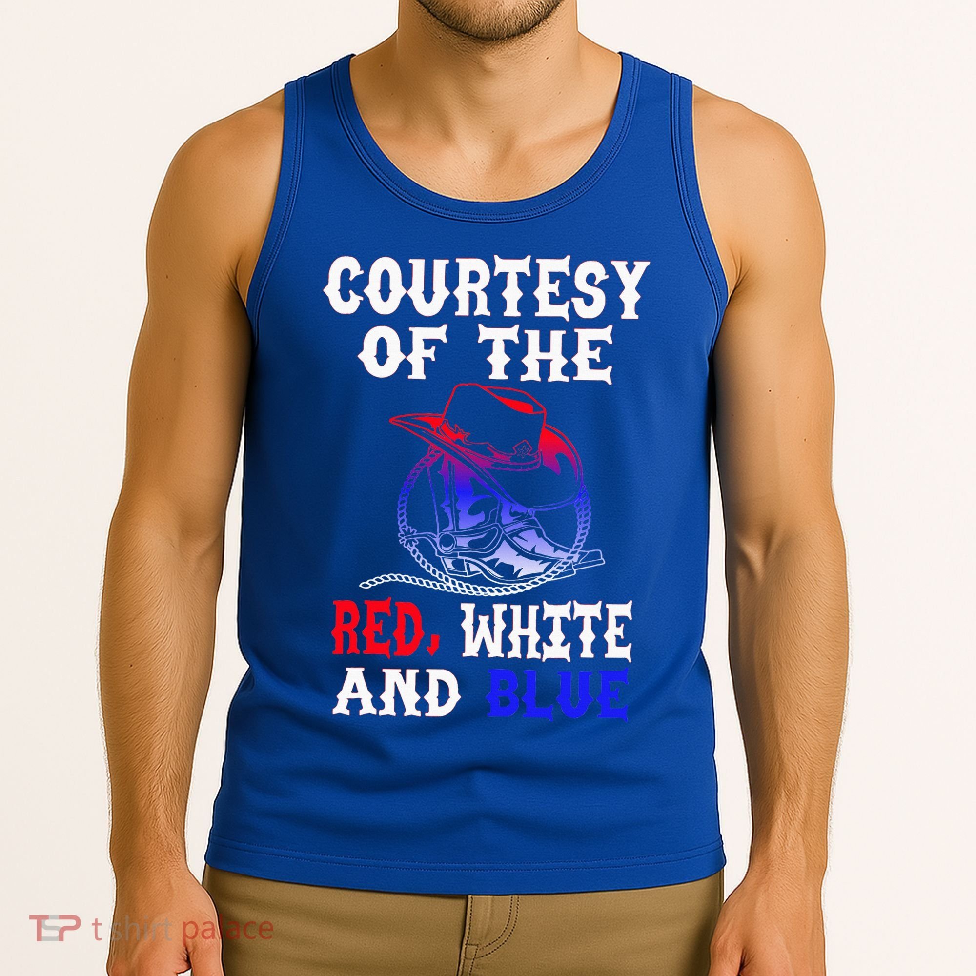 Courtesy Red White And Blue Tank Top