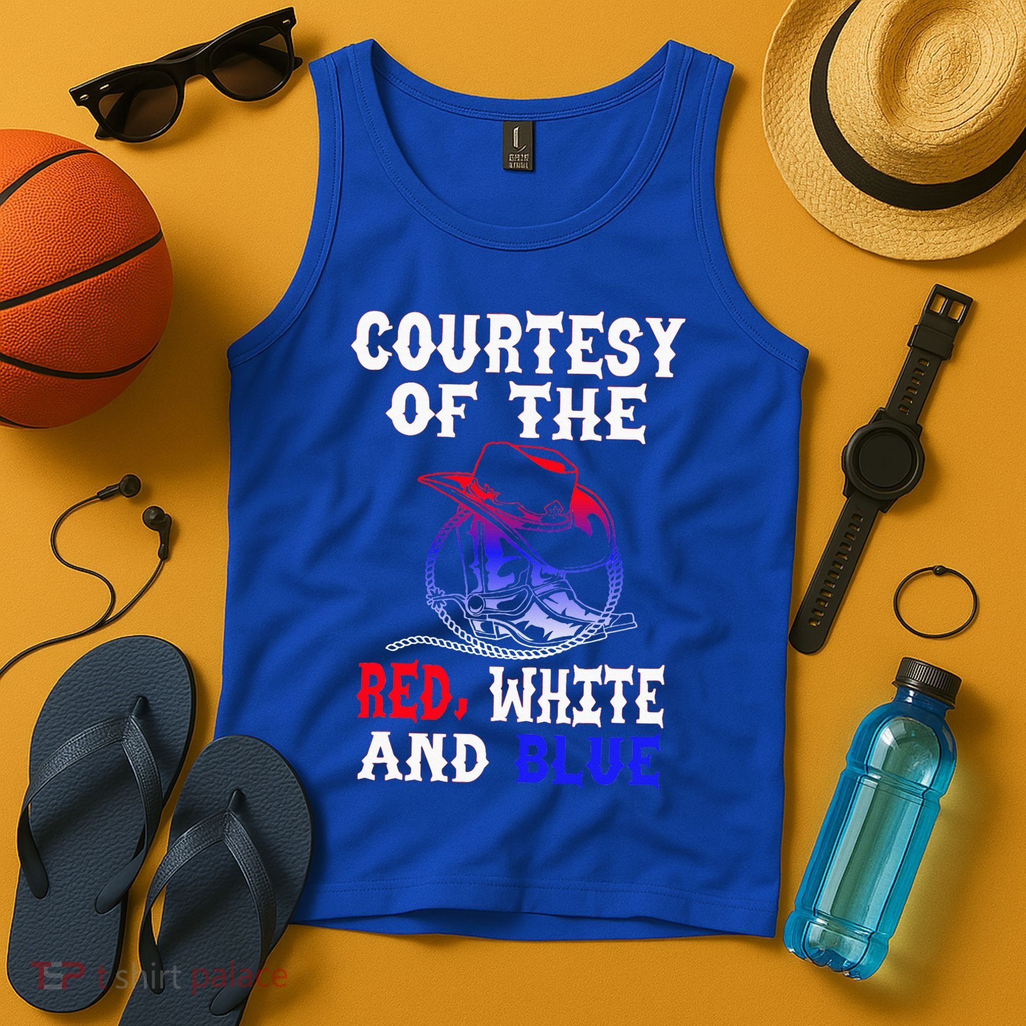 Courtesy Red White And Blue Tank Top
