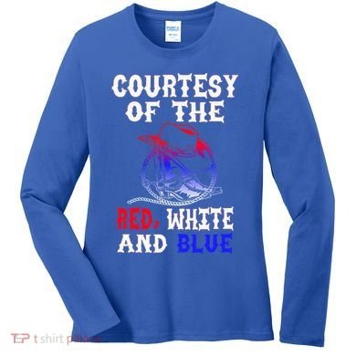 Courtesy Red White And Blue Women's Long Sleeve Shirt