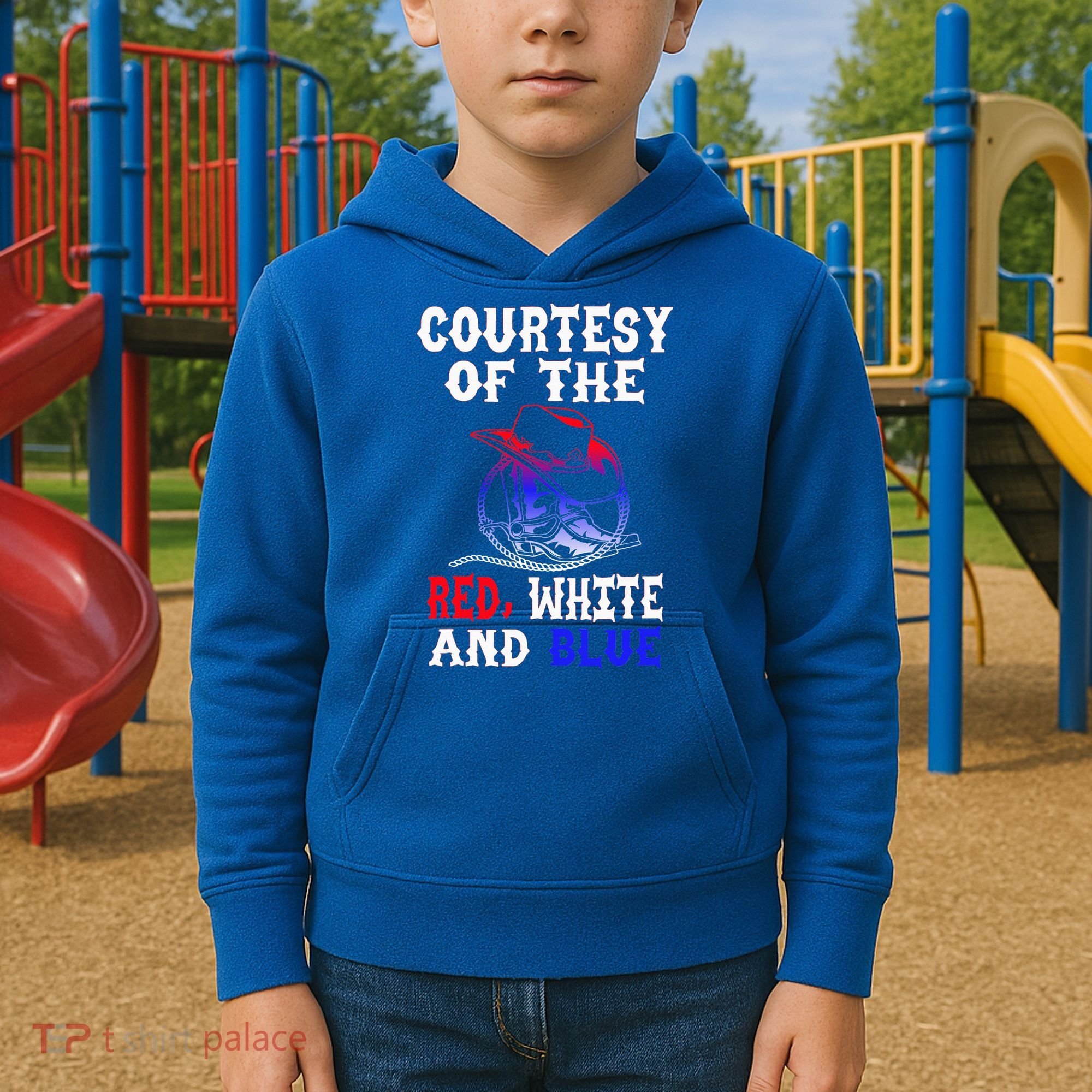 Courtesy Red White And Blue Kids Hoodie