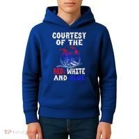 Courtesy Red White And Blue Kids Hoodie thumb 4
