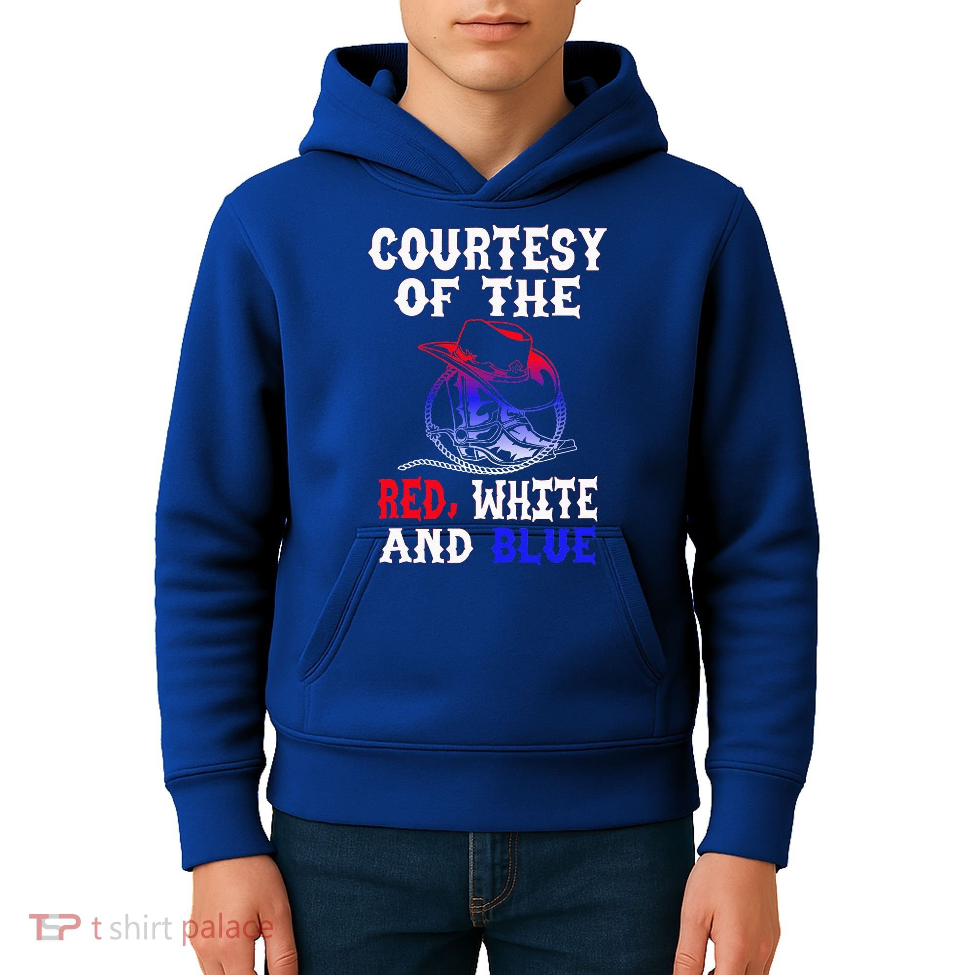 Courtesy Red White And Blue Kids Hoodie
