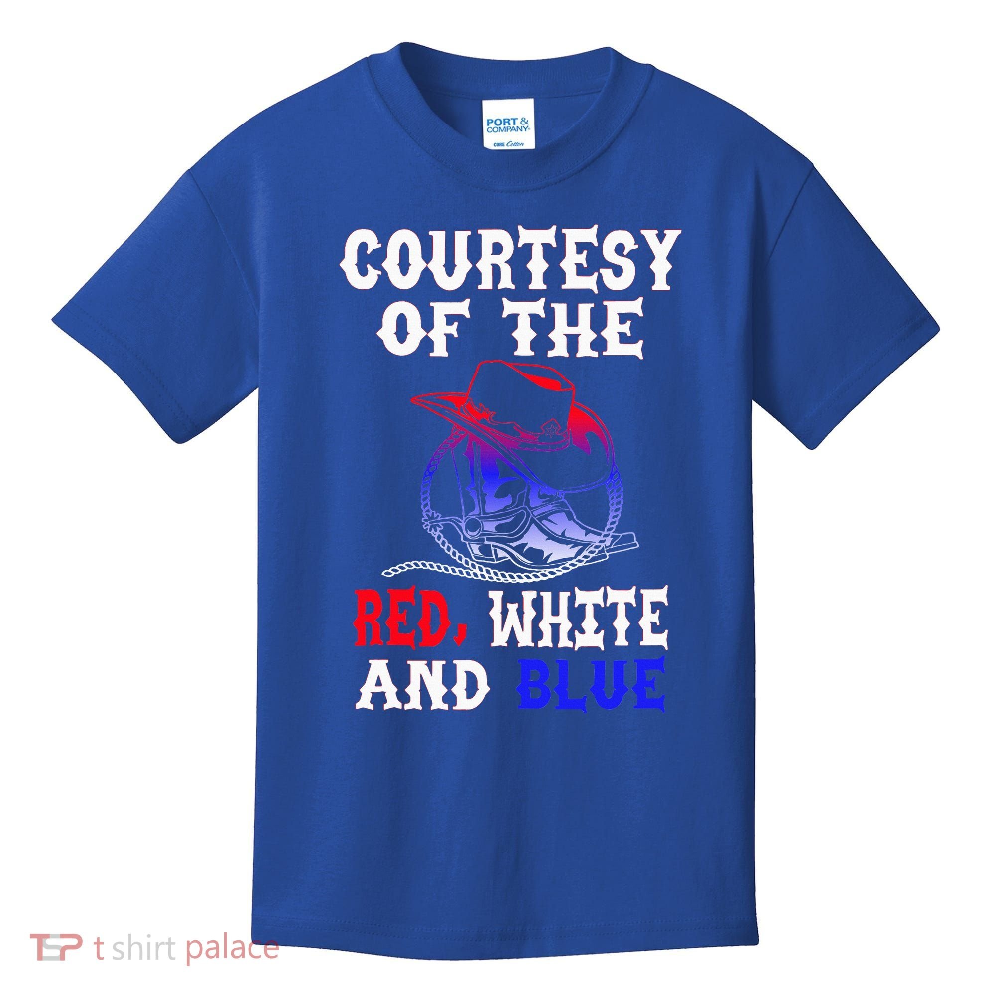 Courtesy Red White And Blue Kids T-Shirt