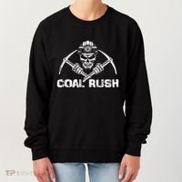 Coal Rush Wv With Skeleton Skull Miner Hard Hat Women's Sweatshirt thumb 0