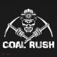 Coal Rush Wv With Skeleton Skull Miner Hard Hat Polo thumb 3