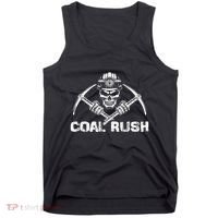 Coal Rush Wv With Skeleton Skull Miner Hard Hat Tank Top thumb 0