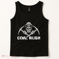 Coal Rush Wv With Skeleton Skull Miner Hard Hat Tank Top thumb 2