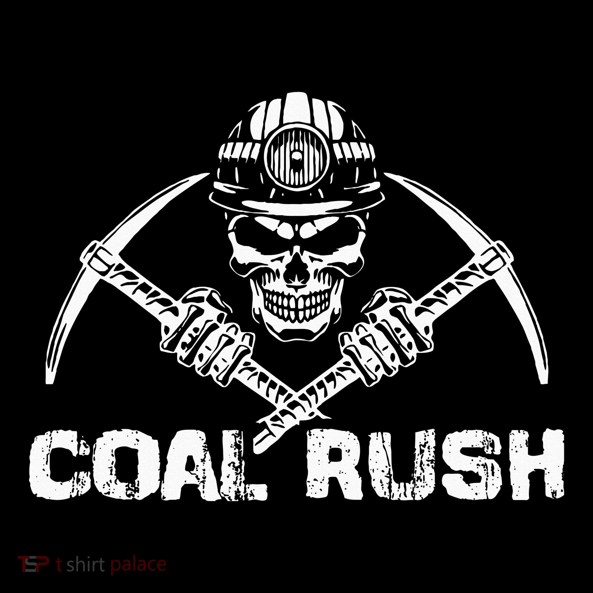 Coal Rush Wv With Skeleton Skull Miner Hard Hat Women's T-Shirt