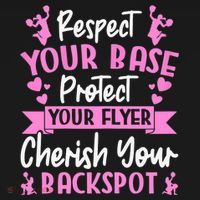 Cheerleading Respect Your Base Protect Your Flyer Cheer Girl Backpack thumb 2