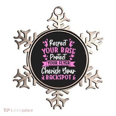 Cheerleading Respect Your Base Protect Your Flyer Cheer Girl Ornament