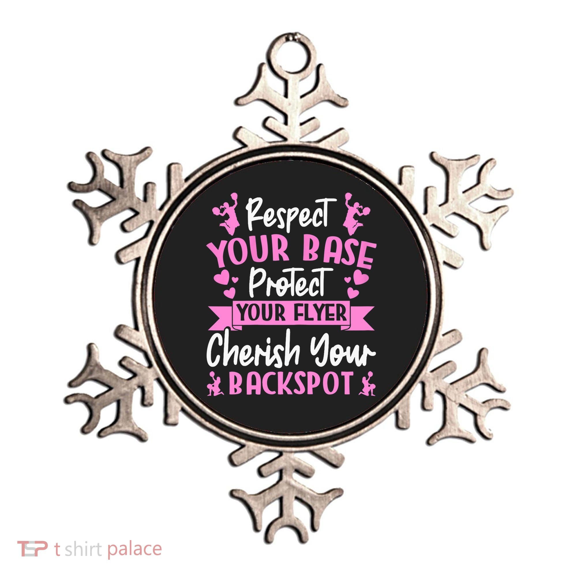 Cheerleading Respect Your Base Protect Your Flyer Cheer Girl Ornament