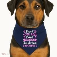 Cheerleading Respect Your Base Protect Your Flyer Cheer Girl USA-Made Doggie Bandana thumb 1