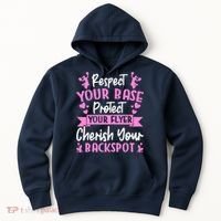Cheerleading Respect Your Base Protect Your Flyer Cheer Girl Hoodie thumb 0