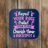Cheerleading Respect Your Base Protect Your Flyer Cheer Girl Coaster thumb 0