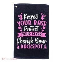 Cheerleading Respect Your Base Protect Your Flyer Cheer Girl Golf Towel thumb 0
