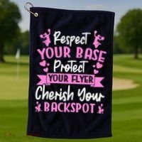 Cheerleading Respect Your Base Protect Your Flyer Cheer Girl Golf Towel thumb 1