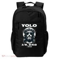 Christian Resurrection Yolo Jk Brb Jesus Backpack thumb 0